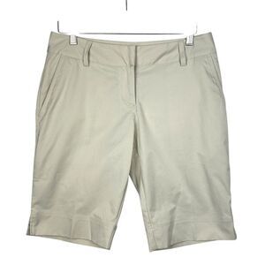 Adidas Golf Shorts Womens 6 Climalite Bermuda‎ Cream Chino Lightweight